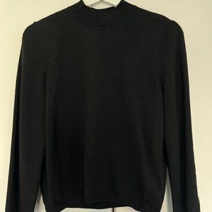 COS - Black Mockneck 100% Wool Sweater